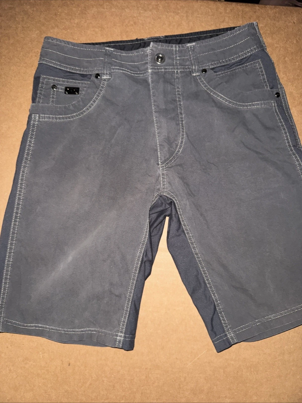 Kuhl Radikl Shorts Men's 32 Gray Outdoor Hiking Stretch Measure 30