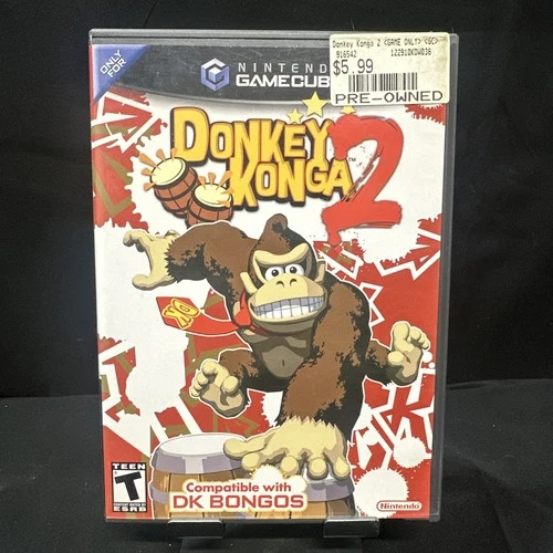 New ListingDonkey Konga 2 (Nintendo GameCube, Nintendo, 2005) Music Rhythm, T, DK Bongos
