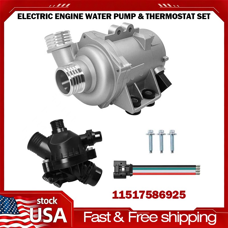 Water Pump w/ Thermostat & Bolt For BMW 128i 325i 328i 528i 530i X3 11517586925