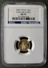 2009 $5 1/10oz Gold American Eagle NGC MS70