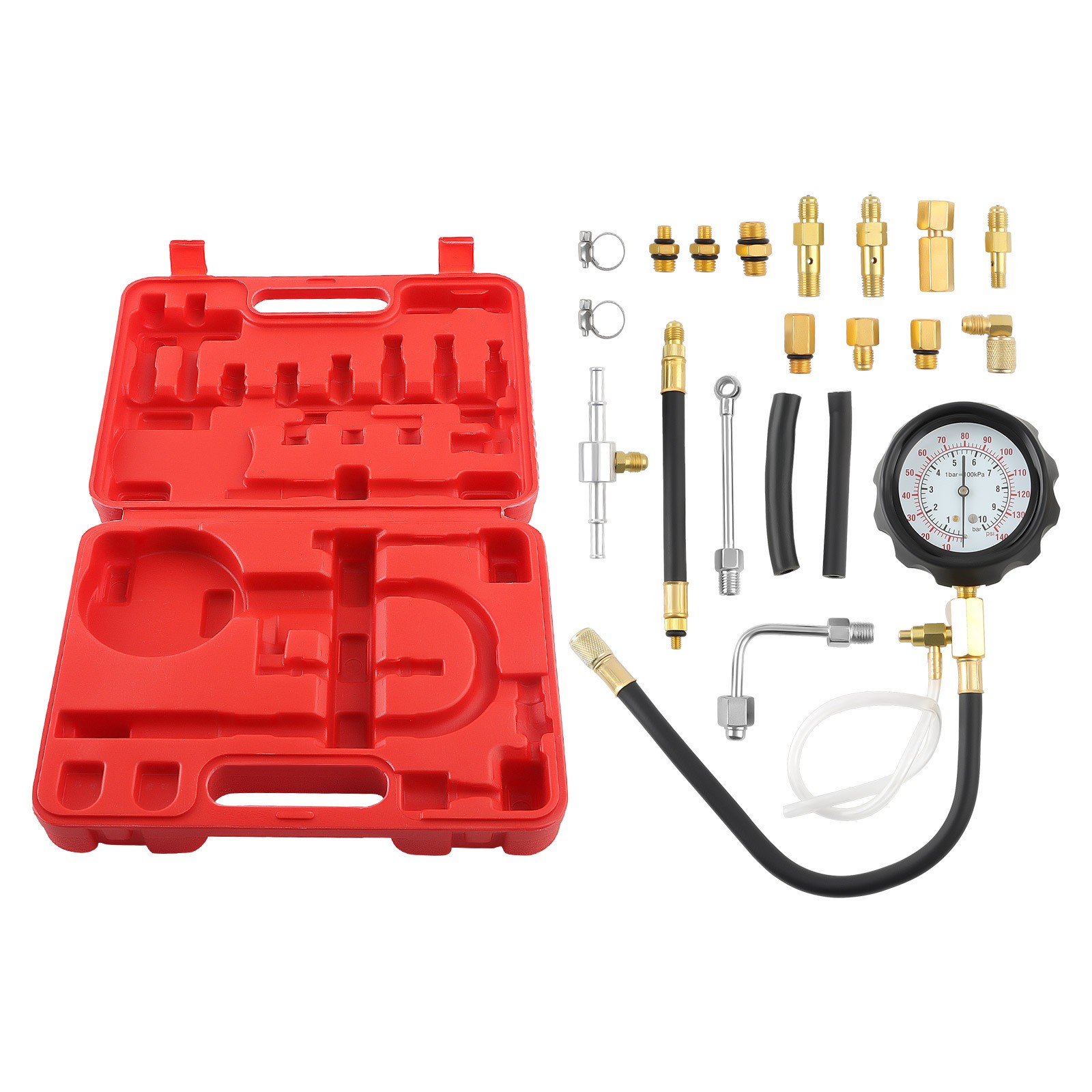 Engine Fuel Injector Injection Pump Pressure Tester Kit  0-140PSI