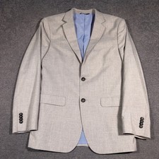 Banana Republic Blazer Mens 40R Gray Tailored Fit Two Button Summer Blend Preppy