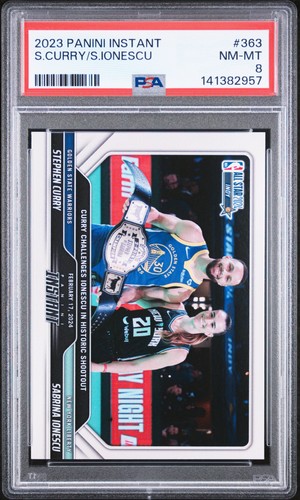2023 PANINI INSTANT #363 SABRINA IONESCU/STEPHEN CURRY PSA 8