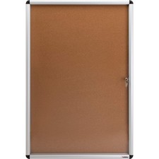Lorell Enclosed Bulletin Board, Cork, 36 x 24