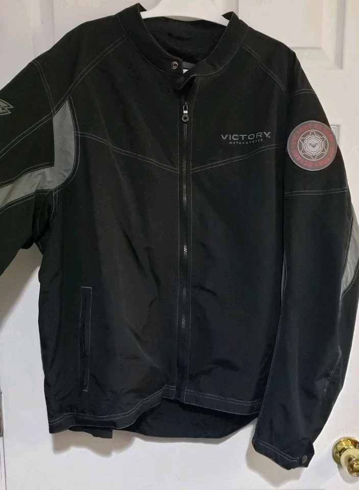 Куртка мужская Victory Octane 1200cc нейлон 3XL на молнии черная для езды на мотоцикле - Изображение 3 из 4