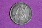 Estate Find 1861 - Seated Liberty Half Dime #K60403