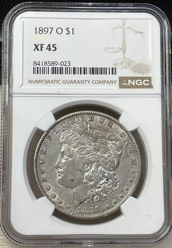 1897-O $1 Morgan Silver Dollar NGC XF45