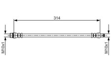 BOSCH Bremsschlauch 1 987 481 718 für DACIA LOGAN EXPRESS MCV LADA SANDERO dCi