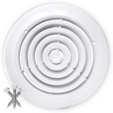 Hvac Premium 10 Neck Size Round Steel Ceiling Diffuser - Easy Air Flow - Hvac