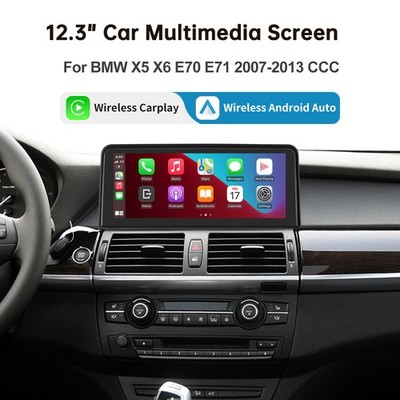 12.3' Für BMW X5 E70 X6 E71 CCC 2007-2010 Android Auto CarPlay Auto Touchscreen