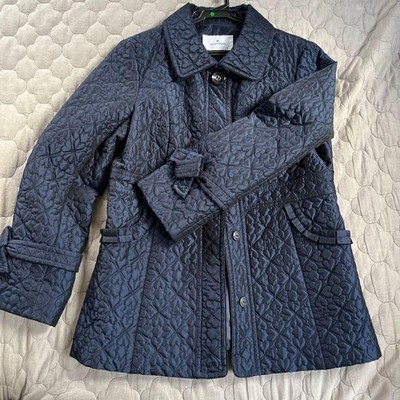 Courreges Navy Quilted Jacket Size 38
