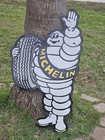 1950'S GIANT VINTAGE MICHELIN TIRES DEALERSHIP PORCELAIN  SIGN 48 X 24