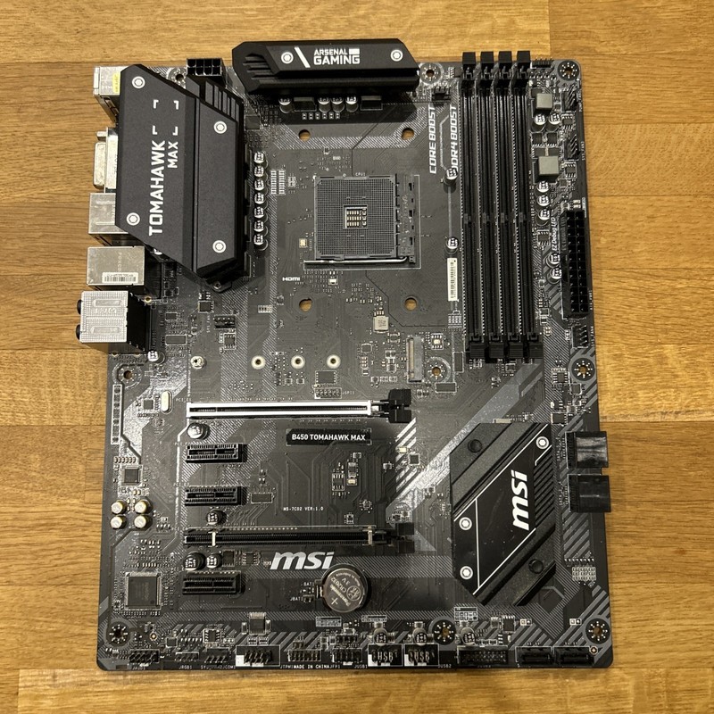 MSI B450 Tomahawk Max AM4 PC Motherboard ATX  - Spares Repairs/ Read description