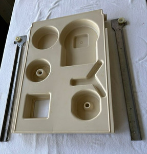 Vtg RONSON Foodmatic Custom Rolling Attachment Shelves