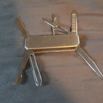 2pc Red & Silver Folding Pocket Multi-Tools w/ Knife Scissors Corkscrew ''John''