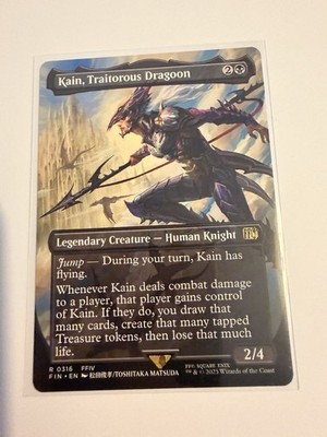 Kain, Traitorous Dragoner (Borderless)   Final Fantasy   Magic (mtg)