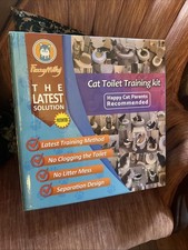 Fuzzy Milky Cat Toilet Training Kit, Latest Solution - Fits Most Toilets