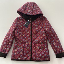 Polo Ralph Lauren Girls 12-14 Floral Hooded Quilted Jacket NWT