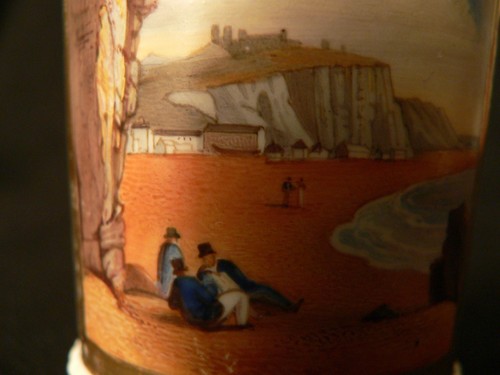 Porzellanvase, Englisch, Hastings, England, American Ground Spill, 4,5"t, c1835 - Bild 9 von 12