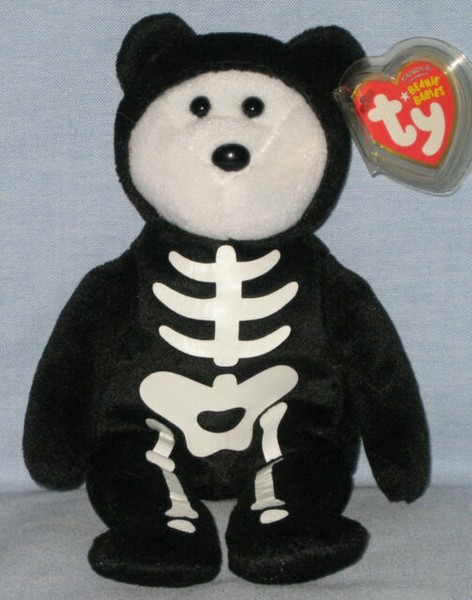 skeleton beanie baby