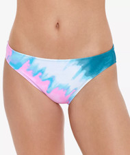 Salt  Cove Juniors' Horizon Dye Ruched-Back Hipster Bikini Bottoms Swim L 2484