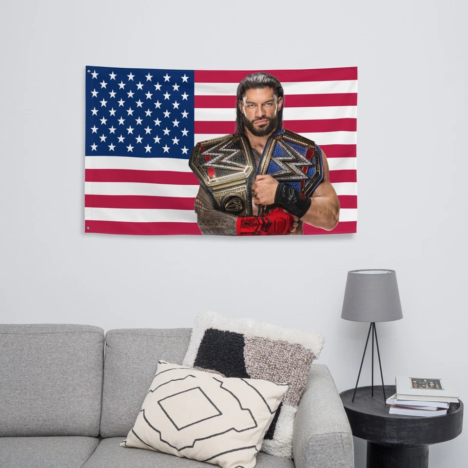 Roman Reigns Flag - WWE Superstar tapestry - Wrestling Home Decor 34" X 56" - Image 4 of 4