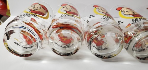 Alvin and The Chipmunks Glass Tumblers 1985 Set of 8 Vintage Glasses - Picture 11 of 14