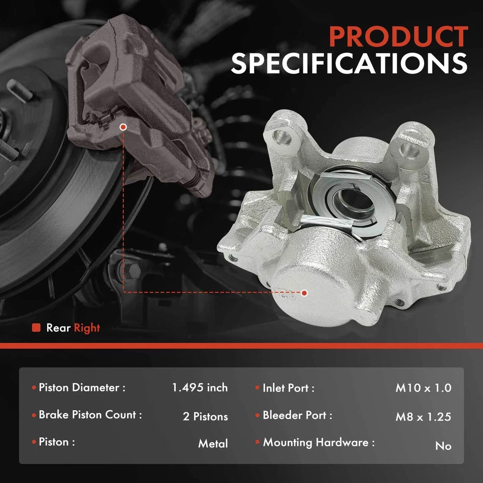 Pinza de freno de disco para pasajero trasero derecho mercedes-benz 300ce 300sl 1990-1993 Foto 2 de 4