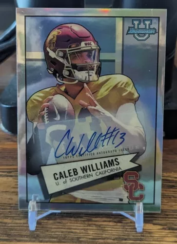 Caleb Williams 2022 Bowman U. Chrome 1952 Refractor RC Auto SP #/99 USC #52BF-4