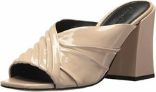 Sigerson Morrison Women's Pramod Sandal Open Toe Nude Patent Leather Size 6.5 B
