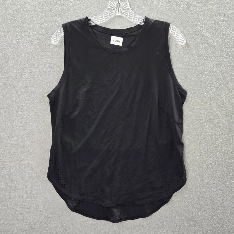 lululemon activewear high neck split hem running tank-top