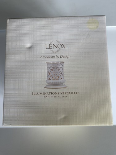 Lenox Canister Votive Illuminations Versailles gold trim candle holder Unused - Picture 8 of 12