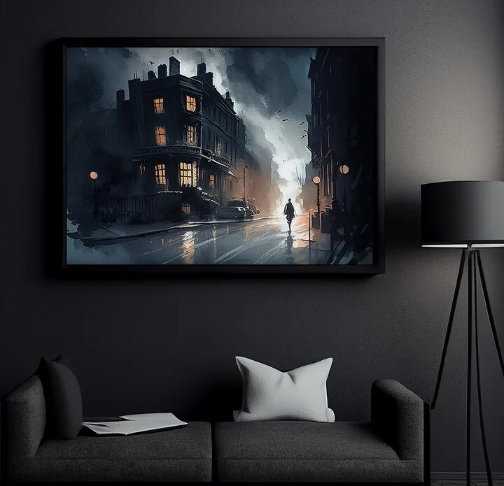Dark Academia City Streets, Gloomy Victorian Paintings