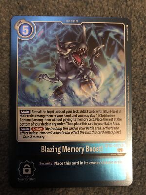 Blazing Memory Boost! - BT10-097 - R - Blau - BT10: Xros Encounter - Digimon TCG