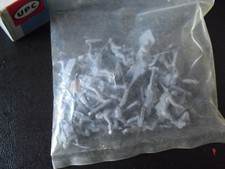 Lot of Vintage Small Gray Hard Plastic Army Toy Soldier Figures 1" Tall