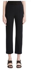 Vince Size 4 Womens Pants Black Wool Blend Mid Rise Stitch Front Trouser 365
