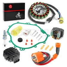 2004 05 2006 For Yamaha Bruin 350 YFM350BA Stator & Rectifier Coil Relay Gasket 