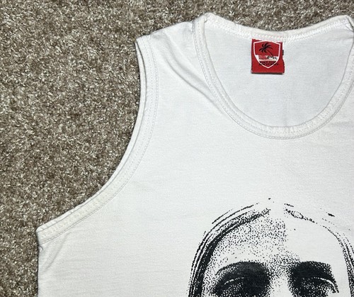 Rio De Janeiro Men’s Tank Top T-Shirt Christ The Redeemer Portrait White Size M - Picture 9 of 20
