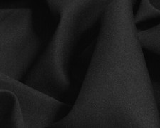 Black Solid Color Poly-Cotton Blend Fabric by the 1/2 Half Yard BTHY 18"L x 44"W