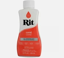 Rit All Purpose Dye, Coral, 8 fl oz