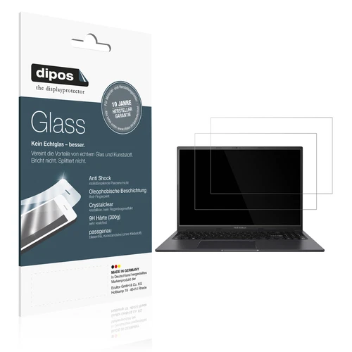 2x Schutzfolie für Asus VivoBook 16X OLED M3604 - Anti-Shock 9H Folie dipos