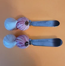 Ceramic Onion Cheese Spreader/Butter Knife Stainless China 4.5” Cute!