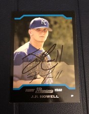 J.P. HOWELL 2004 BOWMAN RC AUTOGRAPHED SIGNED AUTO BASEBALL CARD BDP66 ROYALS