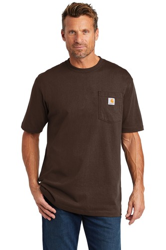 NEW Long/Tall Carhartt Pocket Shrt Sleeve T-Shirt Hvywght Jersey Knit Tee CTTK87 - 第 2/3 張圖片
