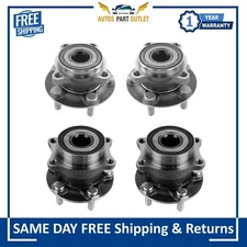 New Front & Rear Wheel Bearing & Hub Assembly Kit For 2008-2014 Subaru Impreza