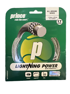 New Tennis Racket String PRINCE Lightning Power with POWERFOIL 17Gauge ...