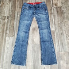 Miss Me Jeans Size 26 Straight Leg Denim Flap Pocket Kingsley Wash