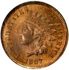 ❤️‍🔥🤎❤️‍🔥🤎💃😎NGC MS64 RB 1867 INDIAN HEAD CENT