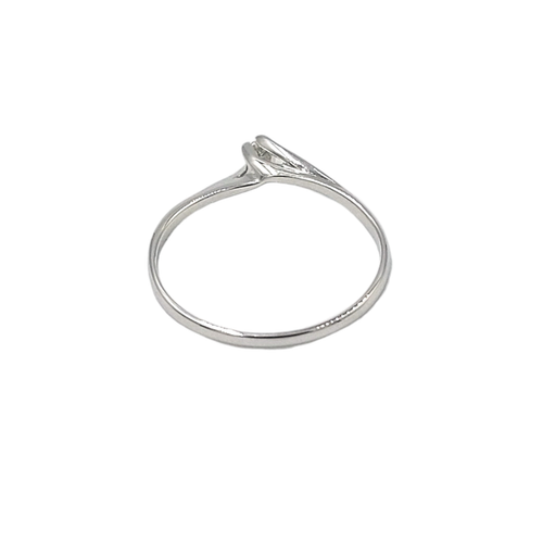 Anello solitario da donna realizzato in oro bianco 18 kt con diamante da 0.02ct. - Foto 9 di 11