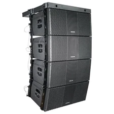 Sound Town 4x Dual 10" 1100W Passive Line Array Speaker + Frame ZETHUS-210BX4
